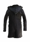 Incarnation 15297cc double zipper hooded leather jacket